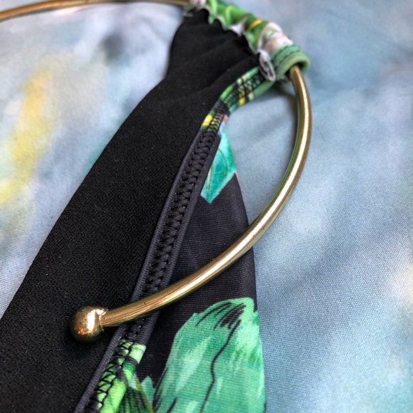 ASOS Palm Print Gold Necklace Swimsuit - Picture 6 of 6